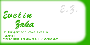 evelin zaka business card